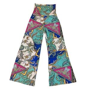 Paisley wide leg pants